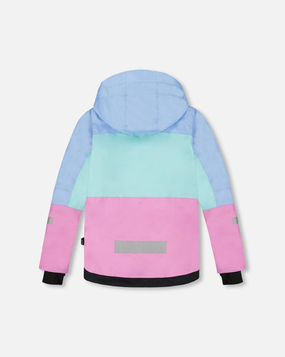 Two-Piece Teknik Snowsuit With Colorblocked Jacket And Solid Pant Black