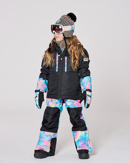 Two-Piece Teknik Snowsuit Rainbow Heart Print