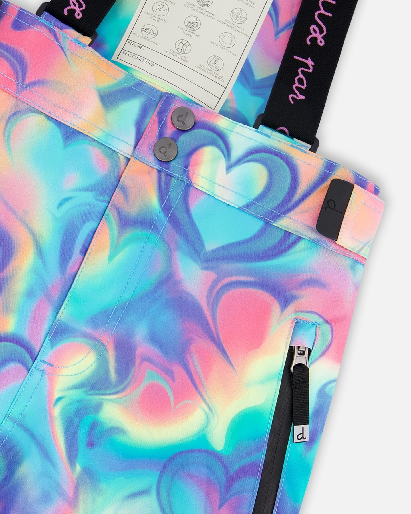 Two-Piece Teknik Snowsuit Rainbow Heart Print