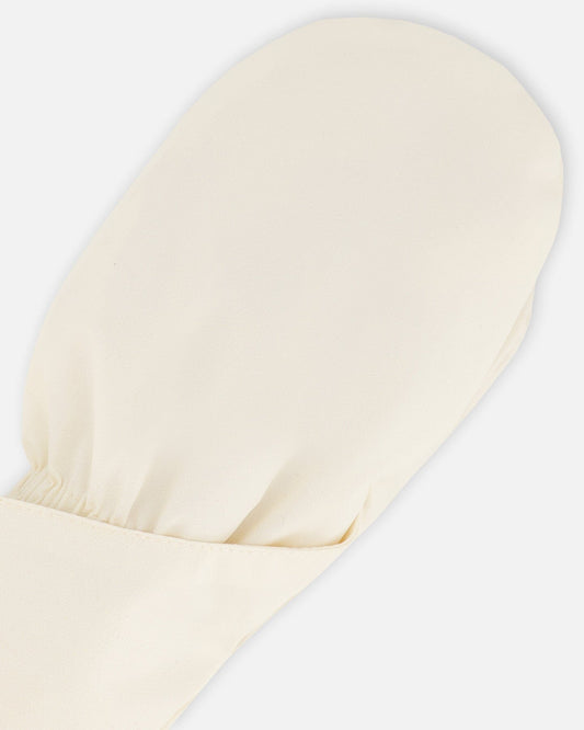 Lined Baby Mittens White Asparagus