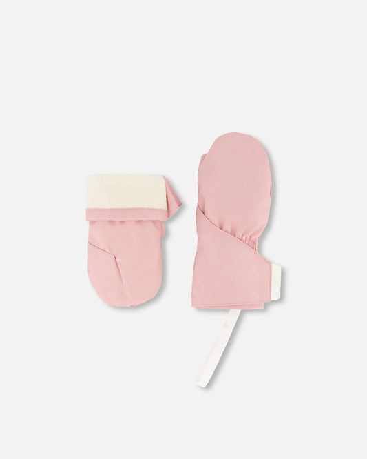 Lined Baby Mittens Dusty Pink