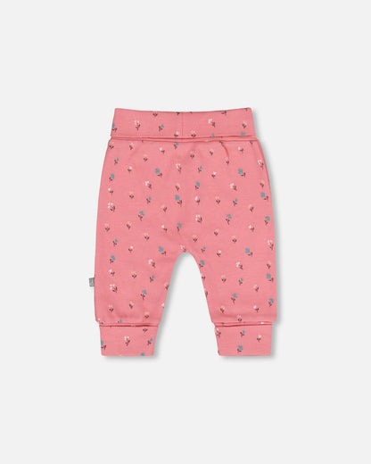 Organic Cotton Evolutive Pant Pink Floral