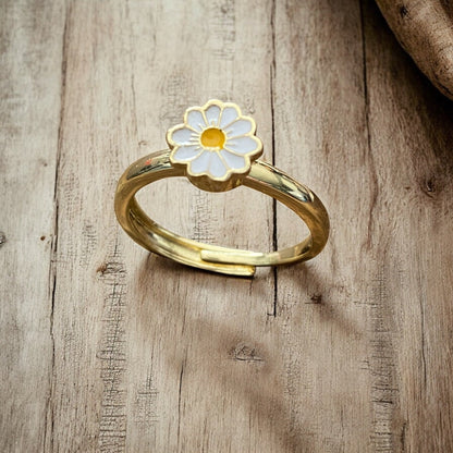 Daisy Fidget Ring – Adjustable Spinner Ring for Anxiety Relief