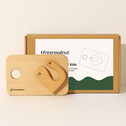 Kids Wooden Knife & Cutting Board | Safe Knife For Children | Wooden Cutter For Children ( Knife + Cutting Board)