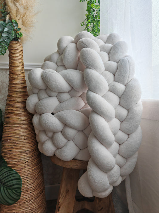 5-Strand Plush Braided Twin Bed Bumper