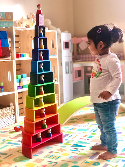Large Rainbow Stacker Bundle - Rainbow Stacking toy
