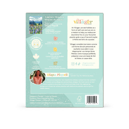 Lupines Meadow | Eco-Friendly 1000-Piece Puzzle for Adults | Designed in Canada by Diana Pinnell | Best Rated Finds