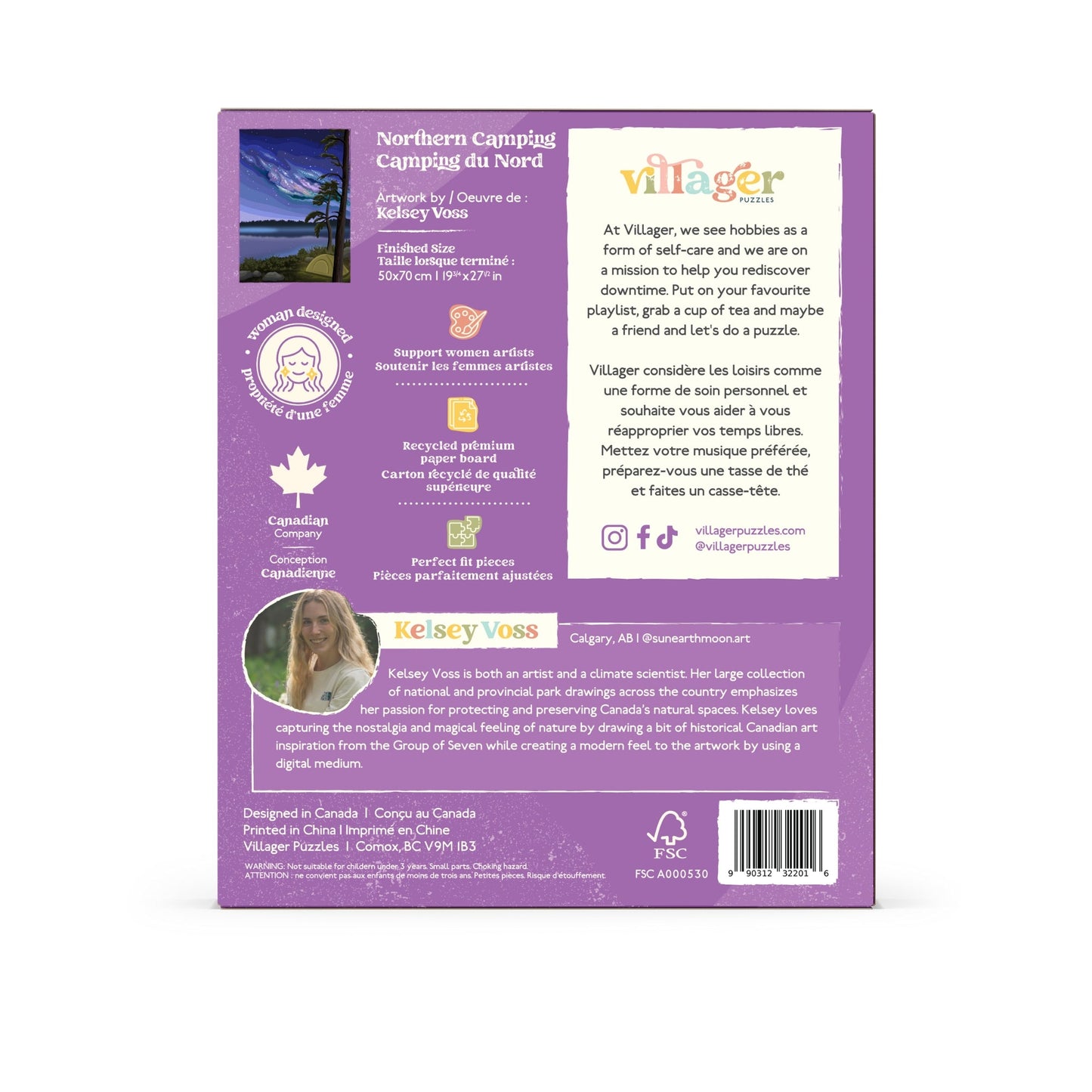 Northern Camping | Eco-Friendly 1000-Piece Puzzle for Adults | Designed in Canada by Kelsey Voss | Best Rated Finds