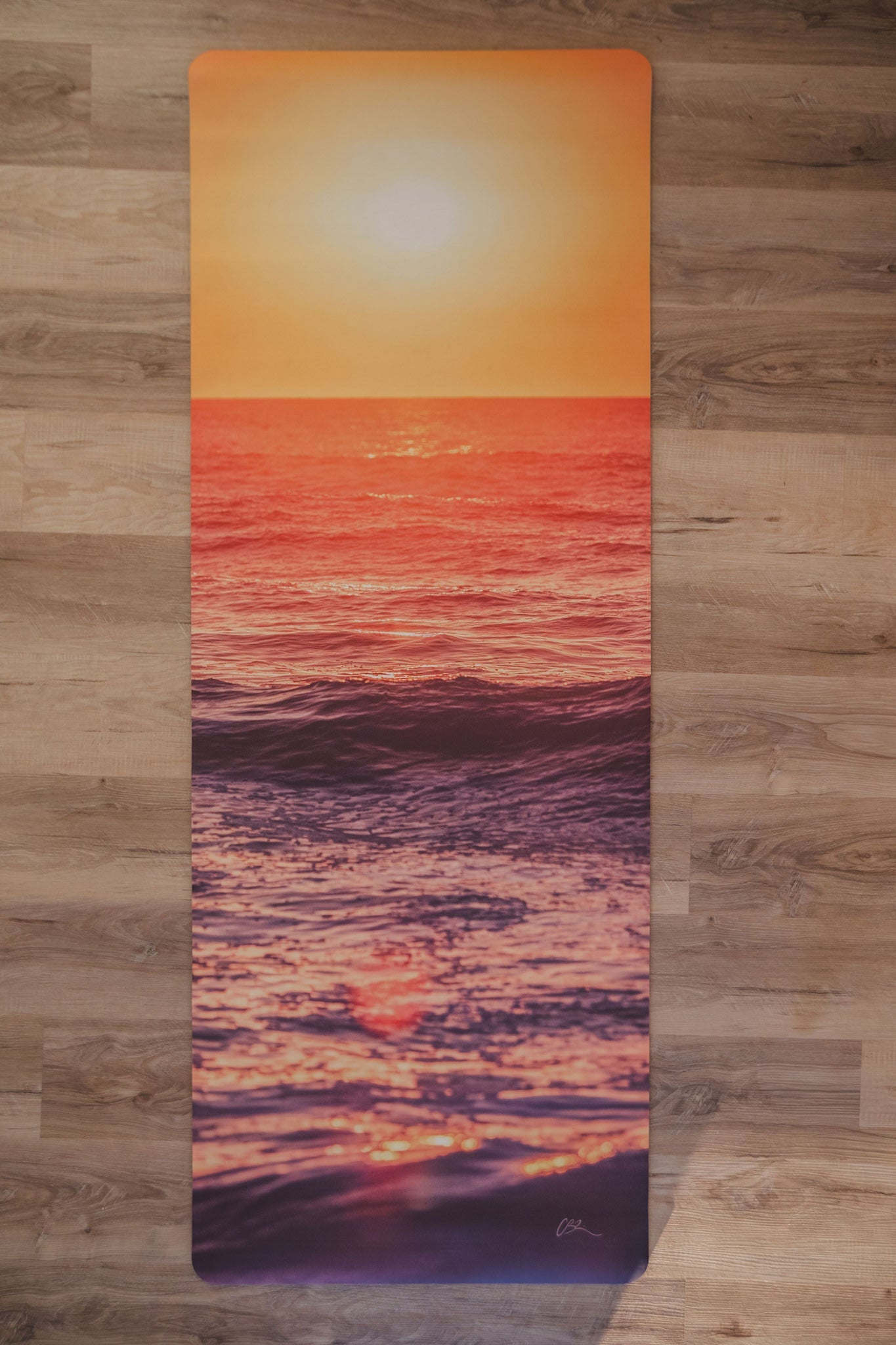 Ocean Ember – Non-Toxic Yoga & Pilates Mat – Art Design, Canada