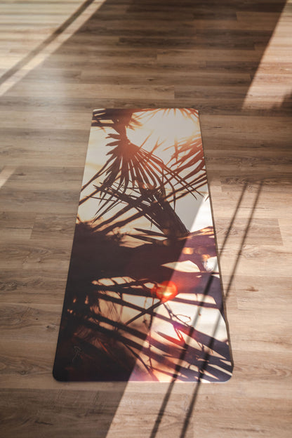 Sunset Palms – Non-Toxic Yoga & Pilates Mat – Art Design, Canada