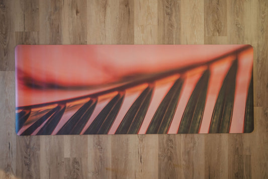 Sunrise Palms – Non-Toxic Yoga & Pilates Mat – Art Design, Canada