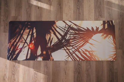 Sunset Palms – Non-Toxic Yoga & Pilates Mat – Art Design, Canada