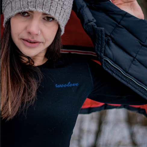 Women’s Merino Wool Long Sleeve Base Layer Crew – 190 GSM Performance Top