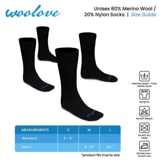 Unisex Merino Wool Premium Base Layer Socks – 2 Pack