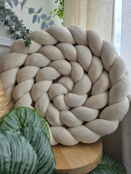 3-Strand Plush Braided Twin Bed Bumper