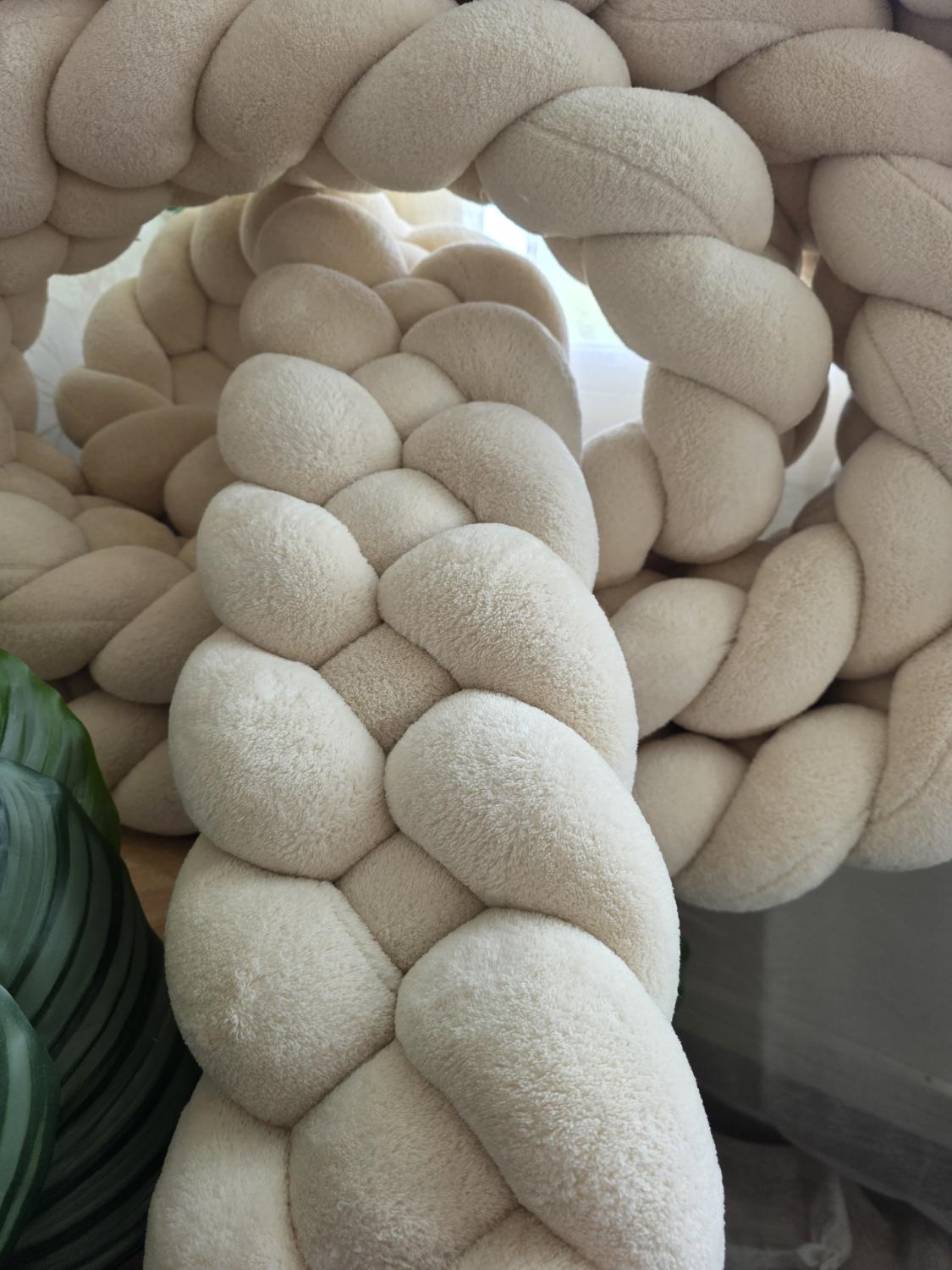 4-Strand Plush Braided Twin Bed Bumper