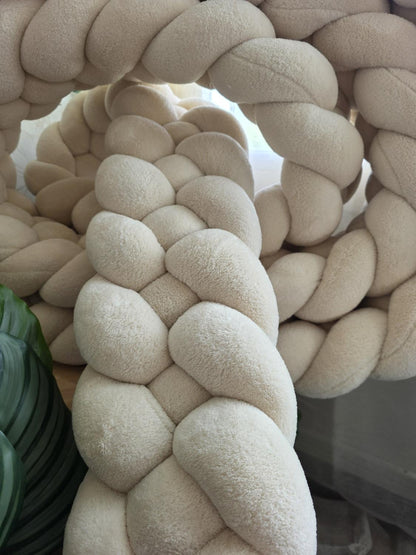 4-Strand Plush Braided Twin Bed Bumper