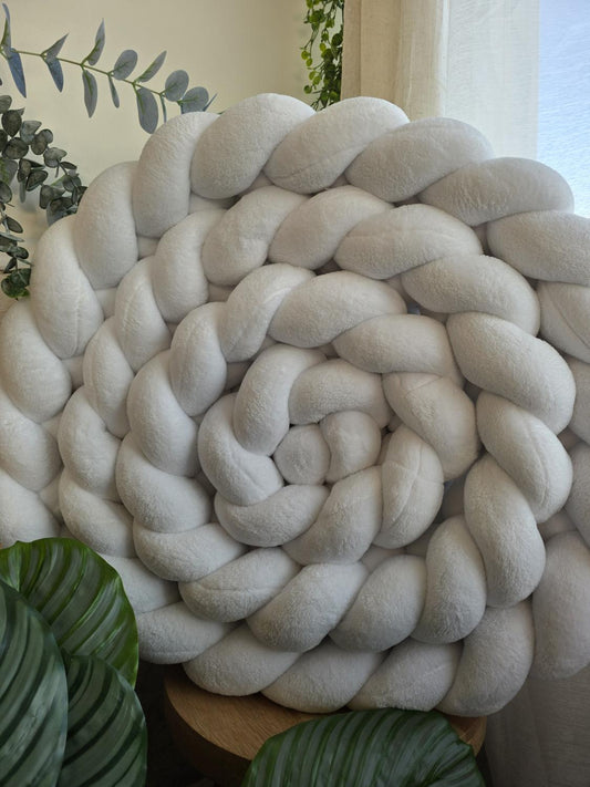 3-Strand Plush Braided Double Bed Bumper