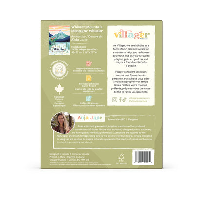 Whistler Mountain | Eco-Friendly 500-Piece Puzzle for Adults | Designed in Canada by Anja Jane | Best Rated Finds