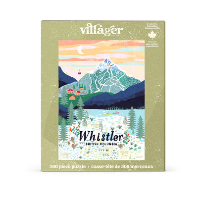Whistler Mountain | Eco-Friendly 500-Piece Puzzle for Adults | Designed in Canada by Anja Jane | Best Rated Finds