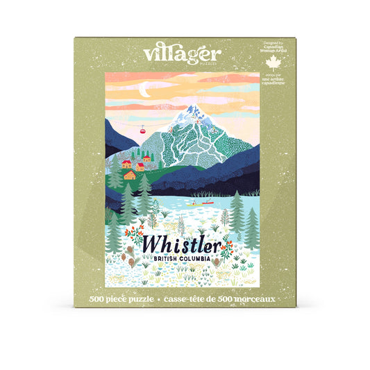 Whistler Mountain | Eco-Friendly 500-Piece Puzzle for Adults | Designed in Canada by Anja Jane | Best Rated Finds