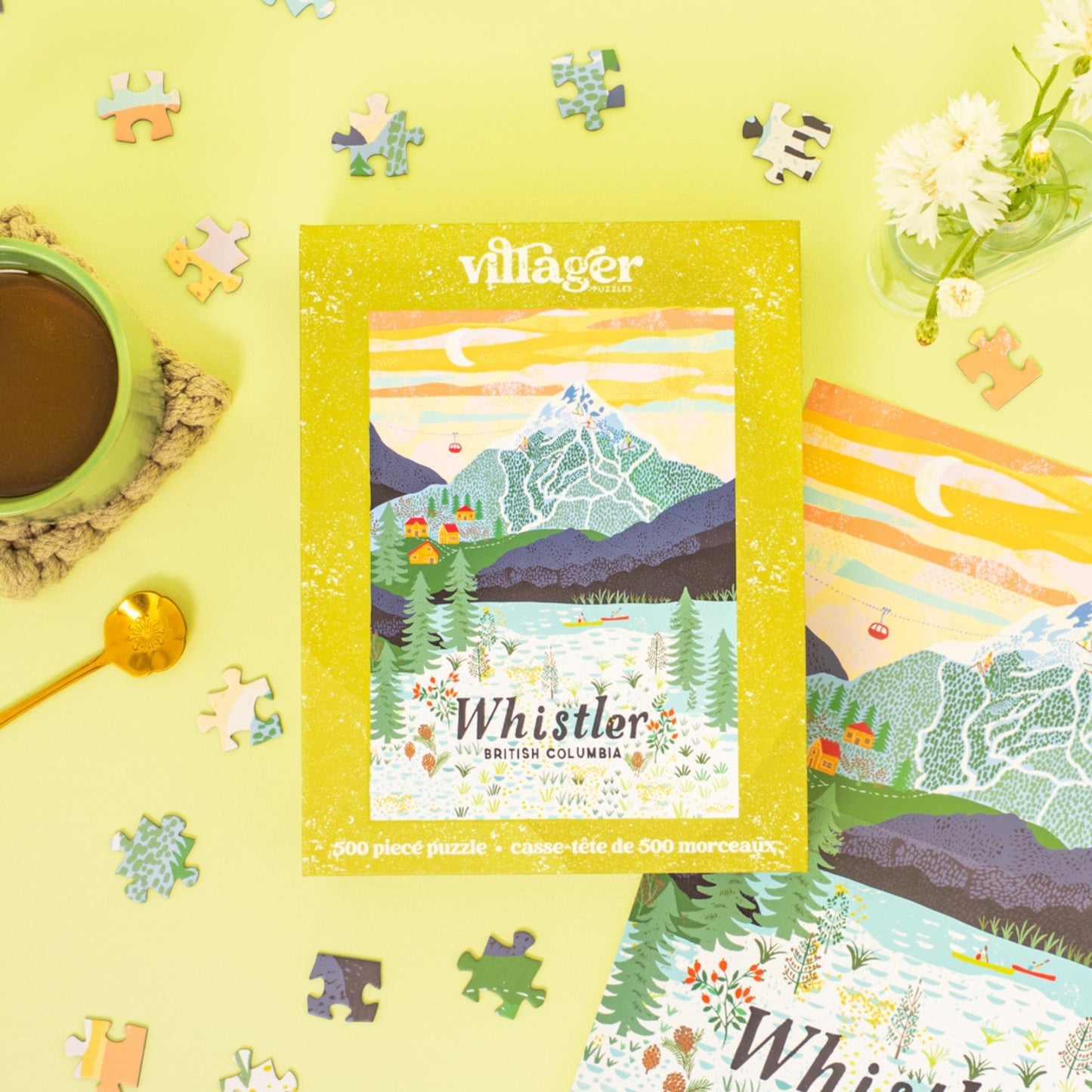 Whistler Mountain | Eco-Friendly 500-Piece Puzzle for Adults | Designed in Canada by Anja Jane | Best Rated Finds