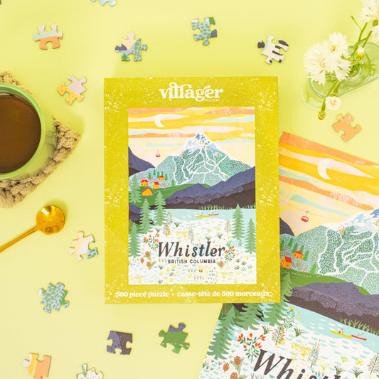 Whistler Mountain | Eco-Friendly 500-Piece Puzzle for Adults | Designed in Canada by Anja Jane | Best Rated Finds