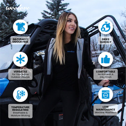 Women’s 260 GSM Merino Wool Thermal Leggings – Heavyweight Base Layer