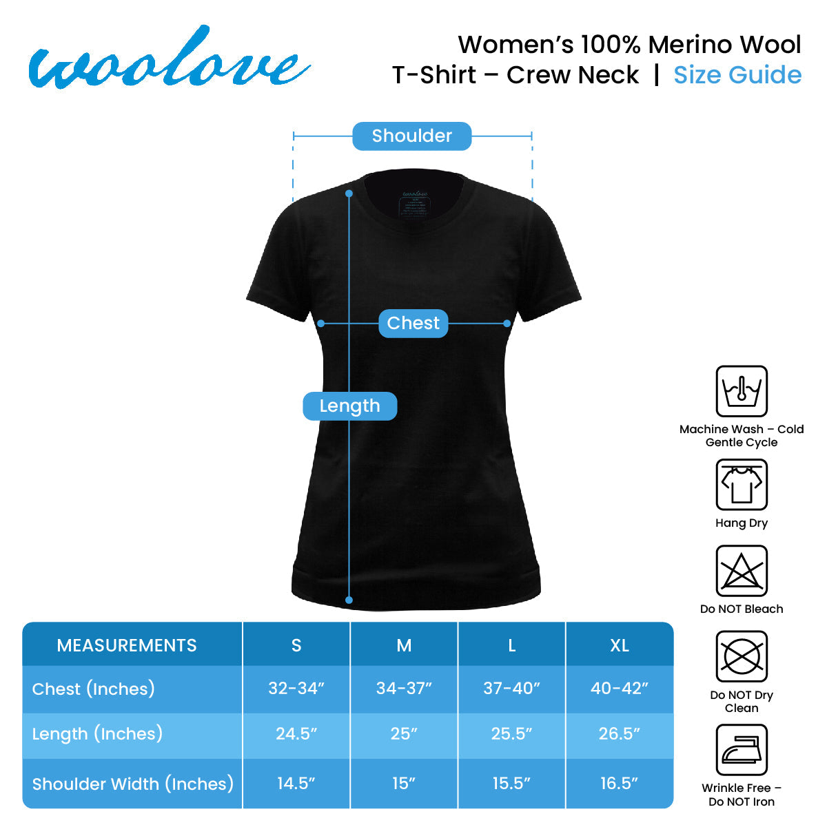 Women’s Merino Wool Short Sleeve T-Shirt – 180 GSM Lightweight Layer