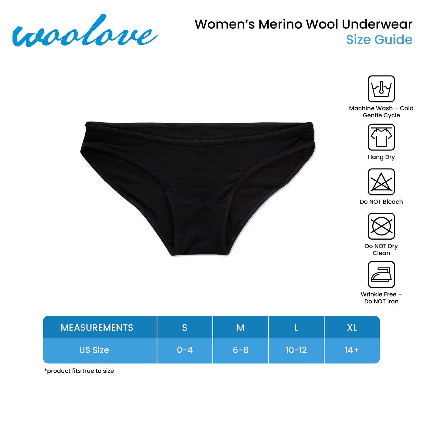Women’s Merino Wool Bikini Brief Underwear – Odour-Resistant Performance