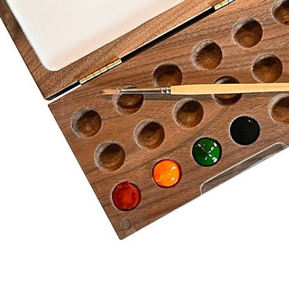 Wooden Watercolour Palette, Hand-crafted