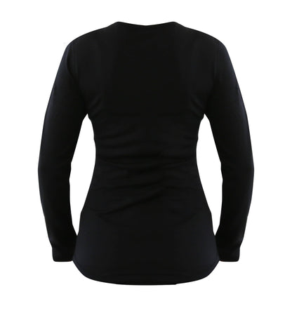 Women’s Merino Wool Long Sleeve Base Layer Crew – 190 GSM Performance Top