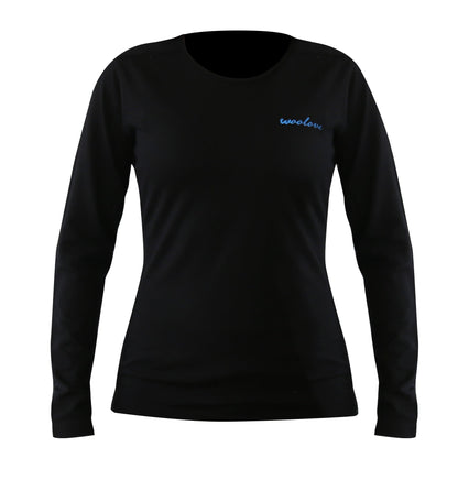 Women’s Merino Wool Long Sleeve Base Layer Crew – 190 GSM Performance Top