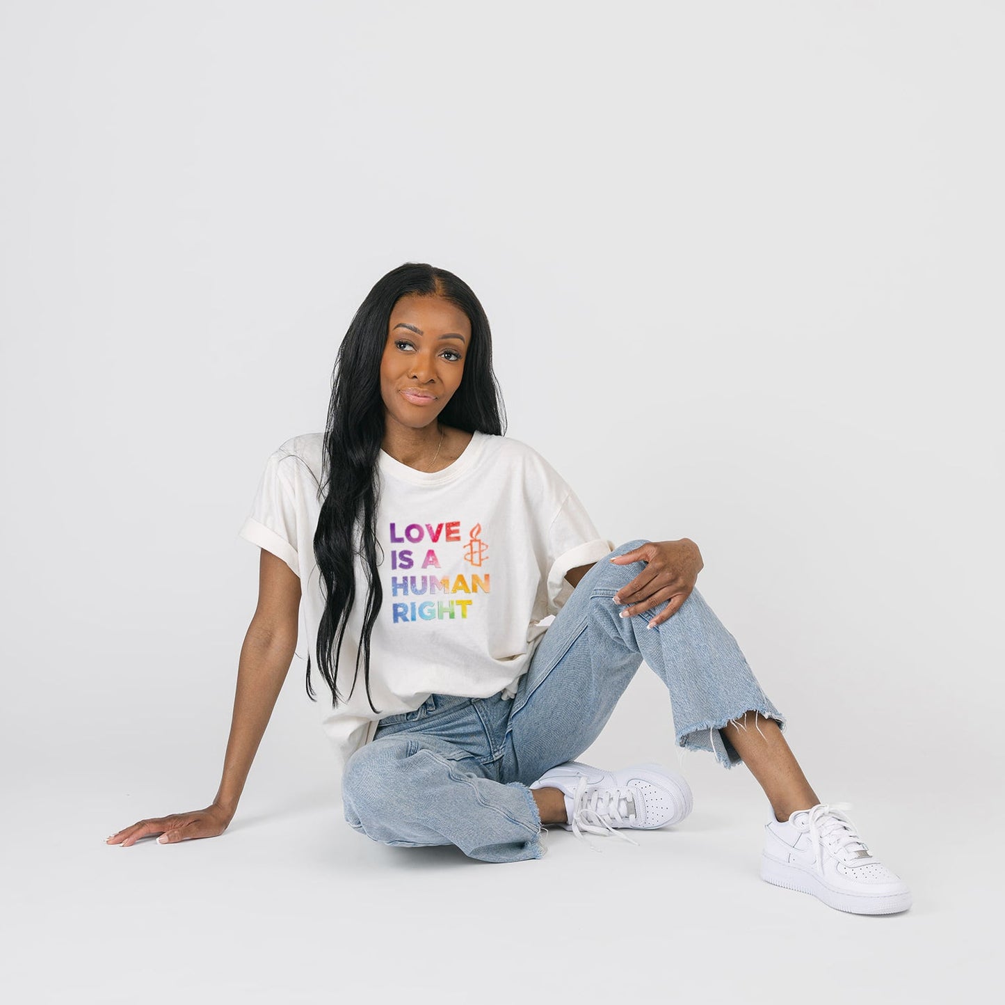 Organic Cotton Graphic Tee – Love Is a Human Right Collection