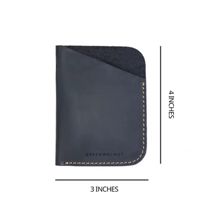 Minimalist Pure Leather Card Holder | Slim Handmade Leather Wallet