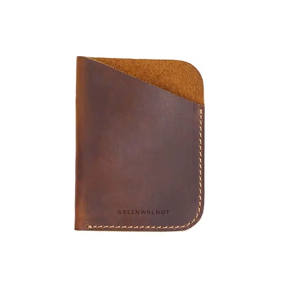 Minimalist Pure Leather Card Holder | Slim Handmade Leather Wallet