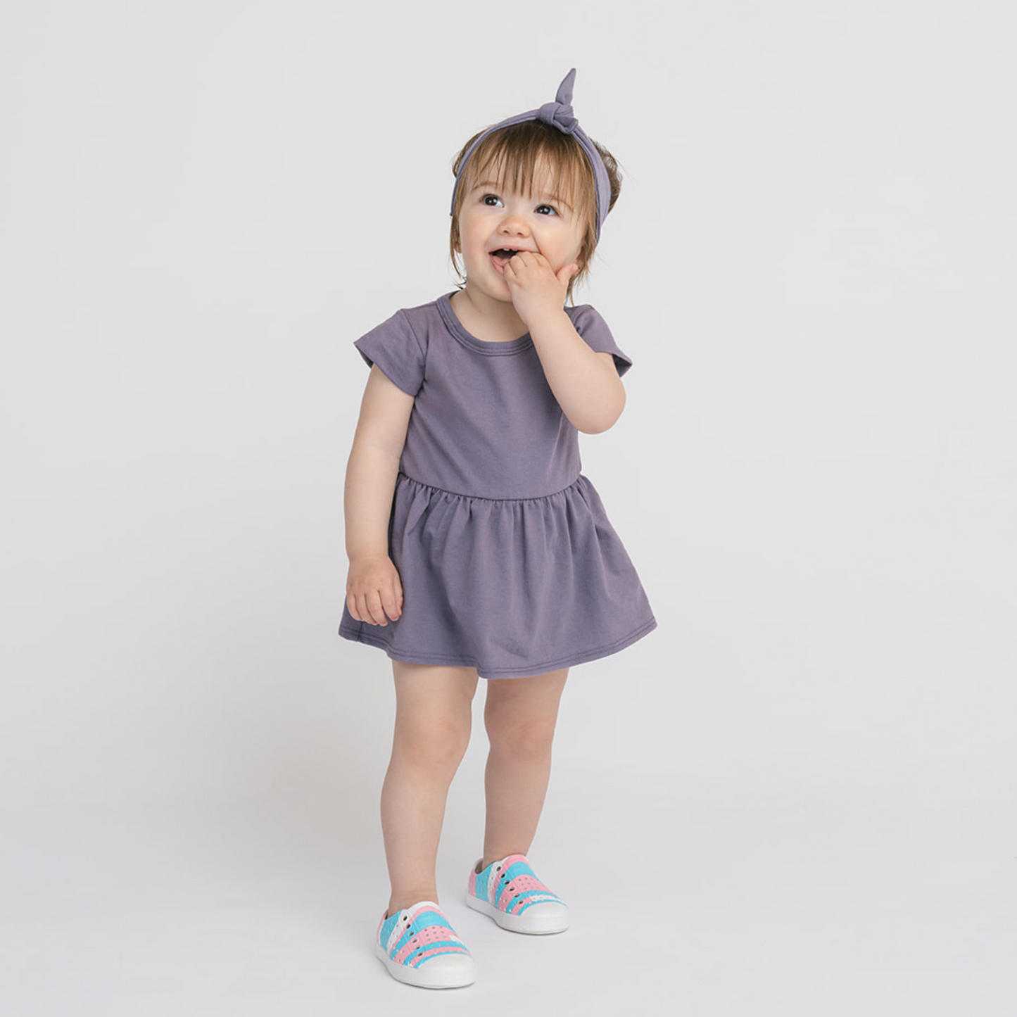 Organic Cotton Baby Dress Bodysuit – Cloud Collection