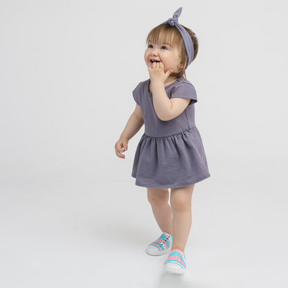 Organic Cotton Baby Dress Bodysuit – Cloud Collection