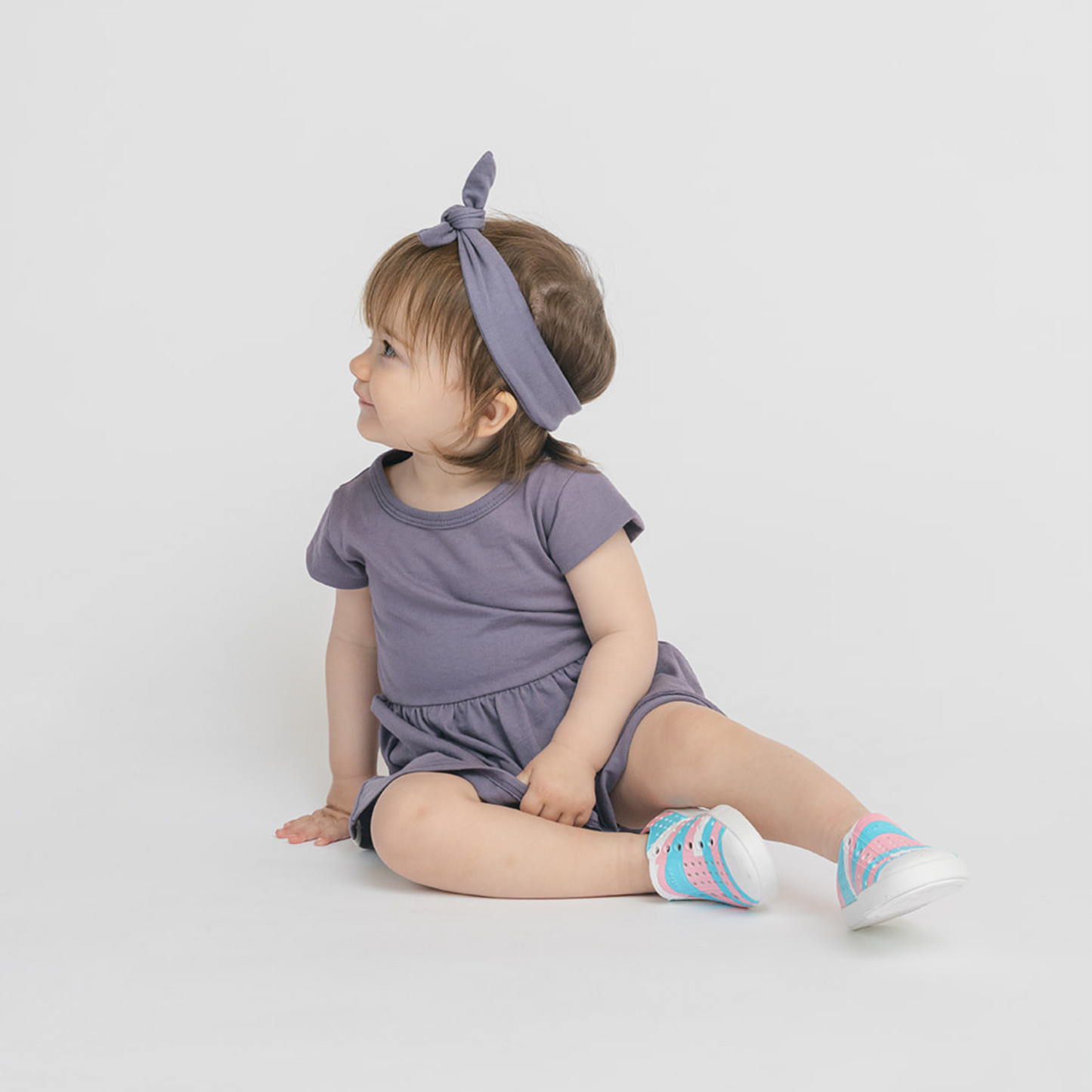 Organic Cotton Baby Dress Bodysuit – Cloud Collection