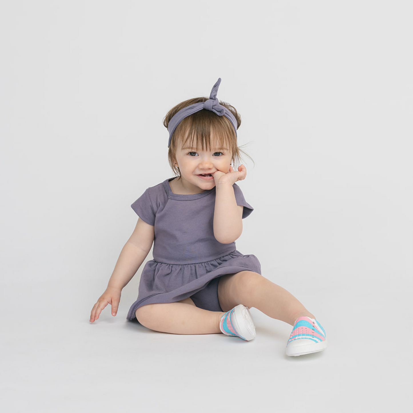 Organic Cotton Baby Dress Bodysuit – Cloud Collection