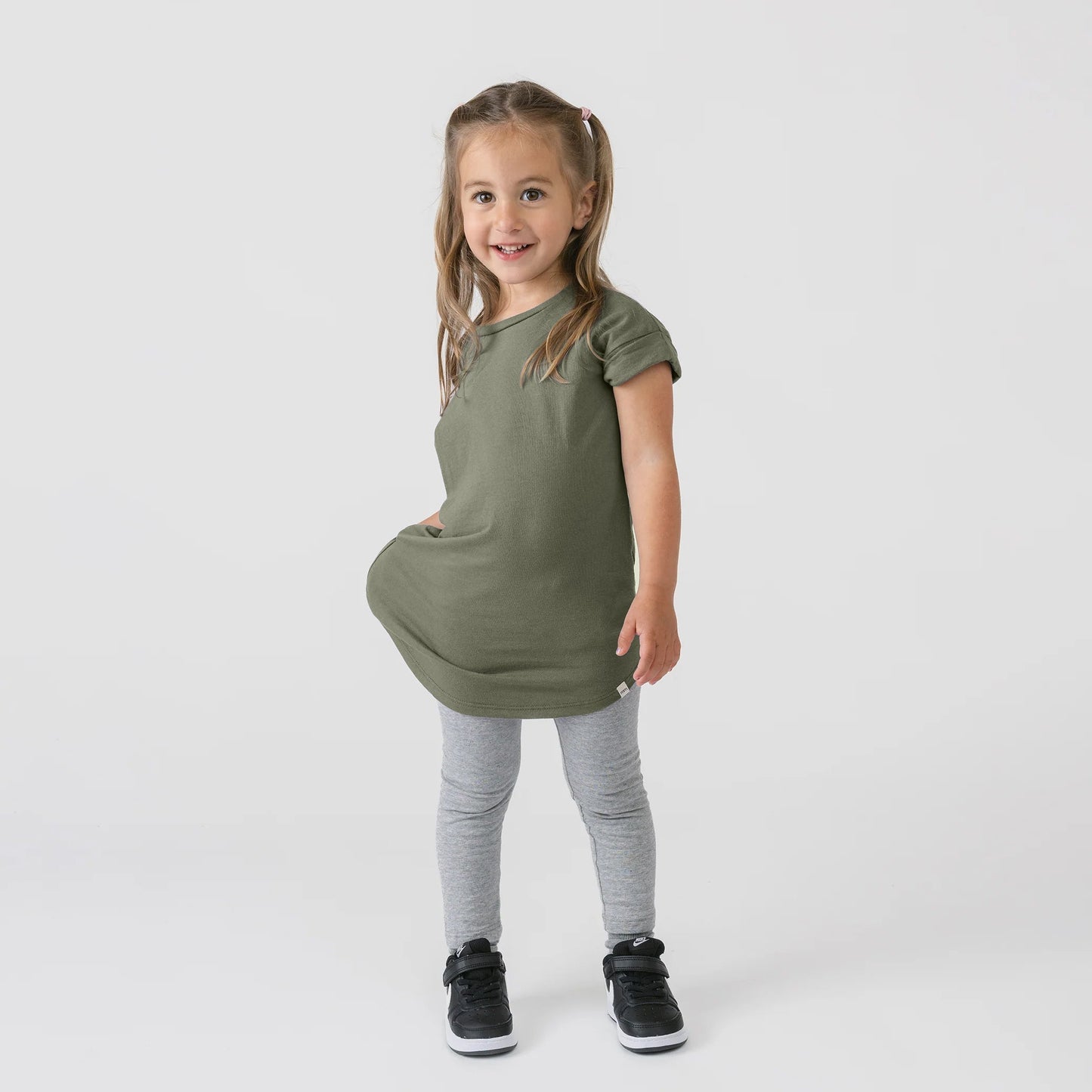 Organic Cotton Rolled Sleeve Dress – Cloud Collection