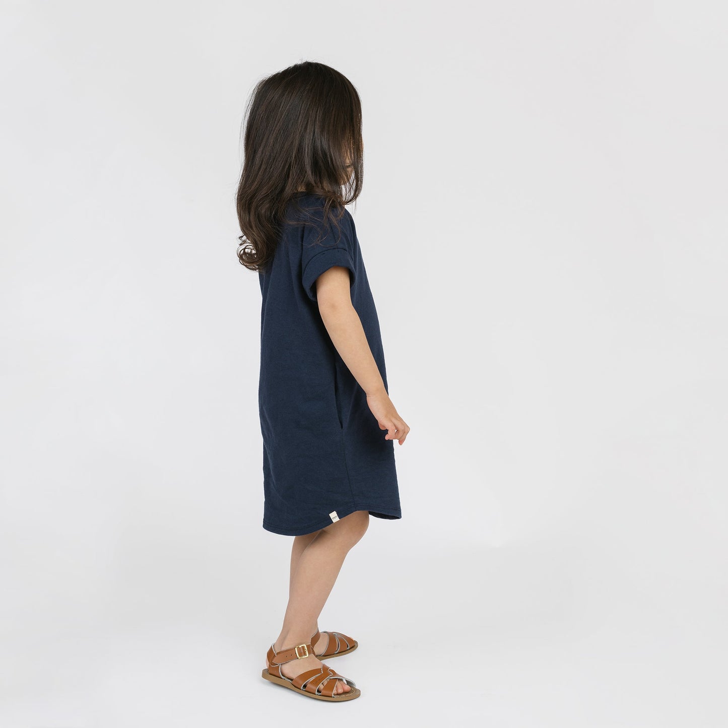 Organic Cotton Rolled Sleeve Dress – Cloud Collection