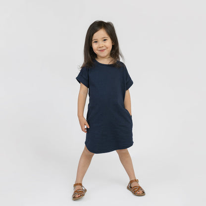 Organic Cotton Rolled Sleeve Dress – Cloud Collection