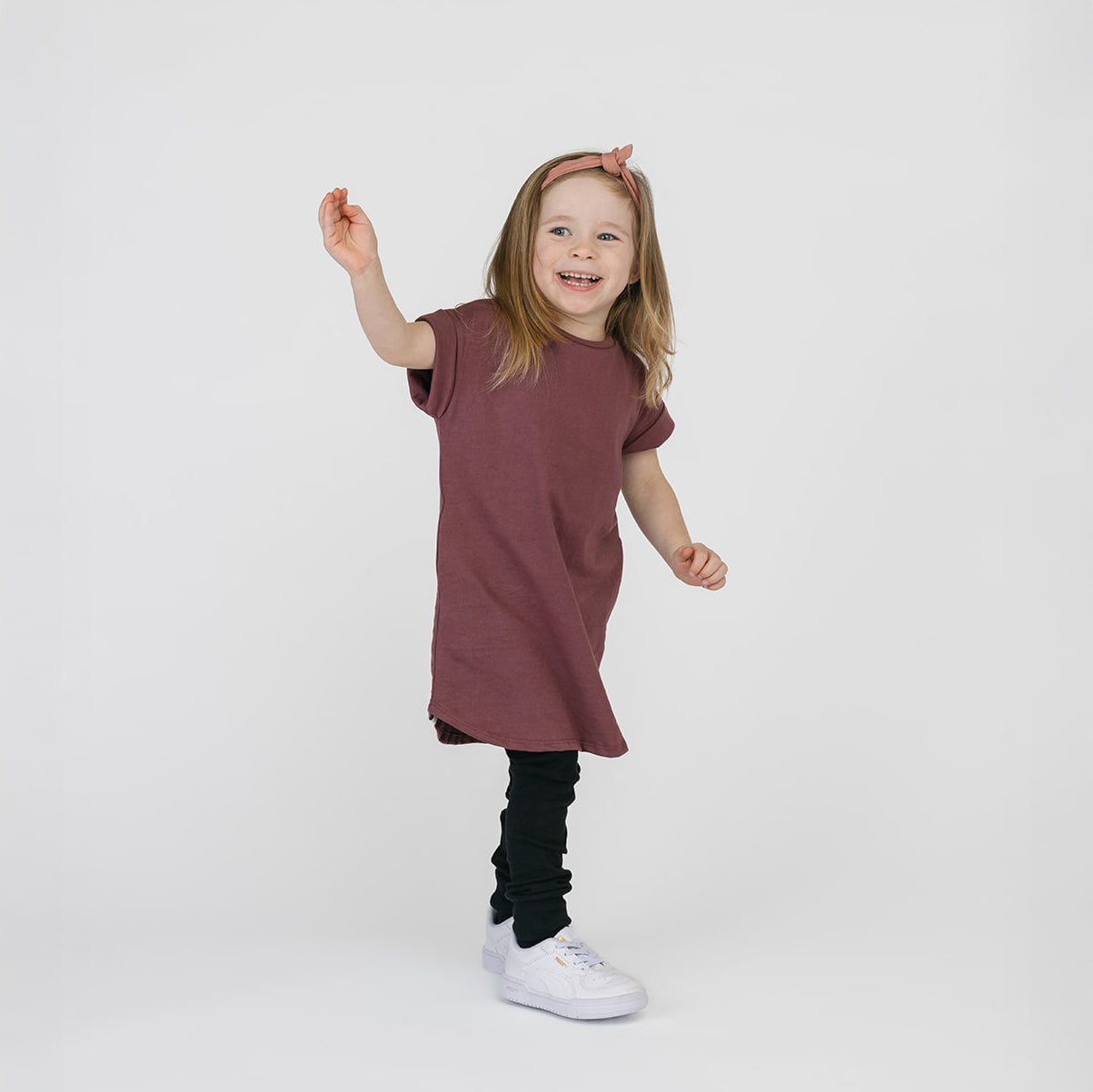 Organic Cotton Rolled Sleeve Dress – Cloud Collection