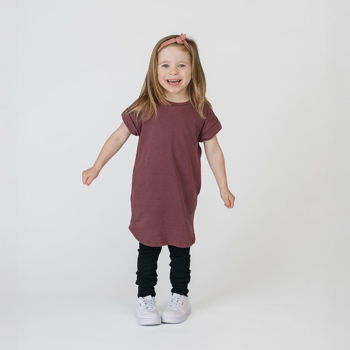 Organic Cotton Rolled Sleeve Dress – Cloud Collection