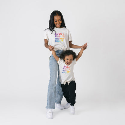 Organic Cotton Graphic Tee – Love Is a Human Right Collection
