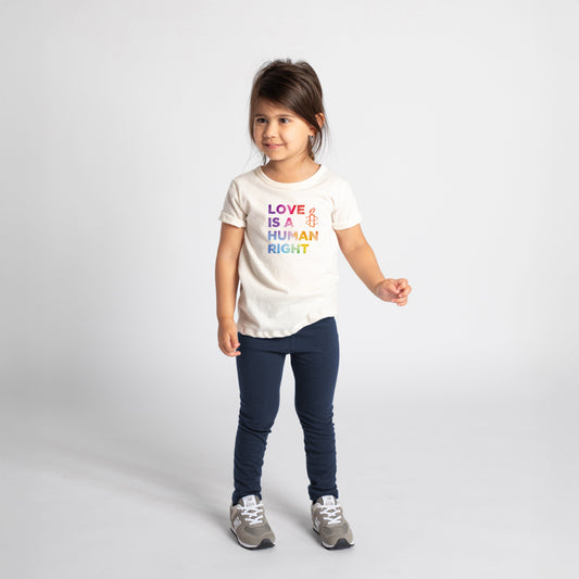 Organic Cotton Kids Graphic Tee – Love Is a Human Right Collection