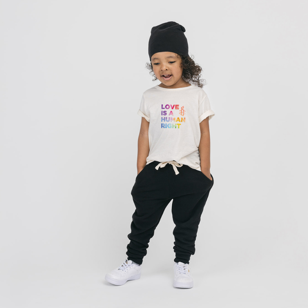 Organic Cotton Kids Graphic Tee – Love Is a Human Right Collection