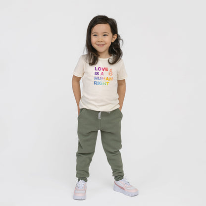 Organic Cotton Kids Graphic Tee – Love Is a Human Right Collection