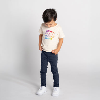 Organic Cotton Kids Graphic Tee – Love Is a Human Right Collection